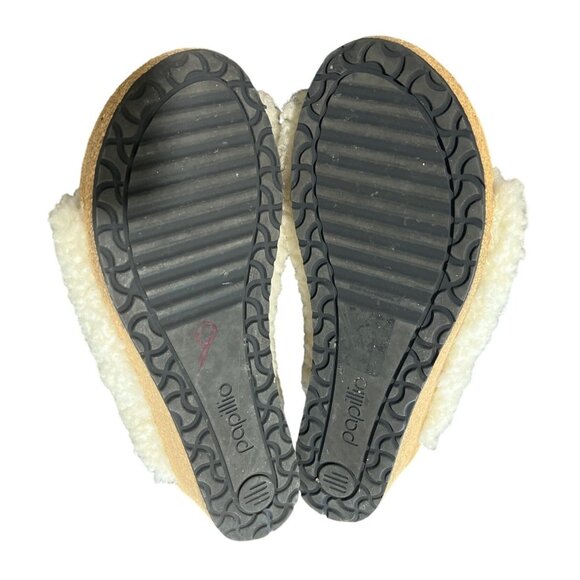 Papillio Birkenstock Namica Teddy Wedge Slides Shearling Womens Size 41 / US 10 - Picture 6 of 9
